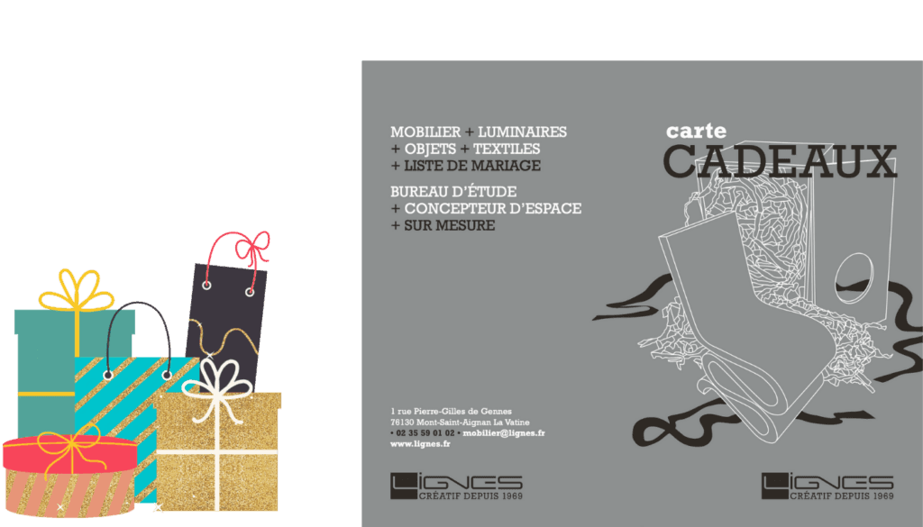 Carte Cadeaux lignes