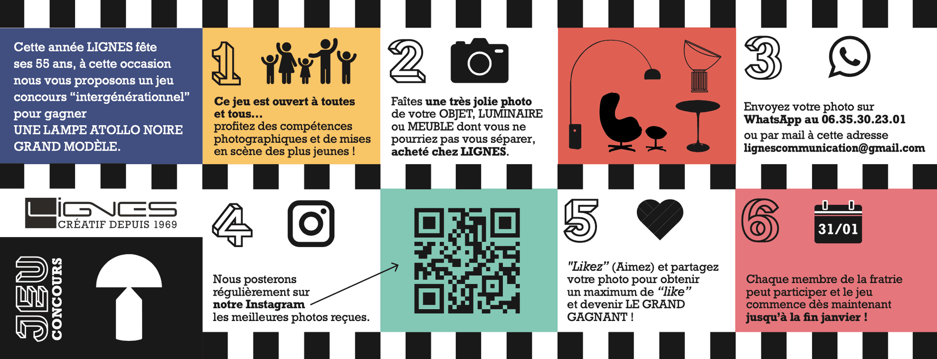 Jeu Concours 55 ans Lignes règles