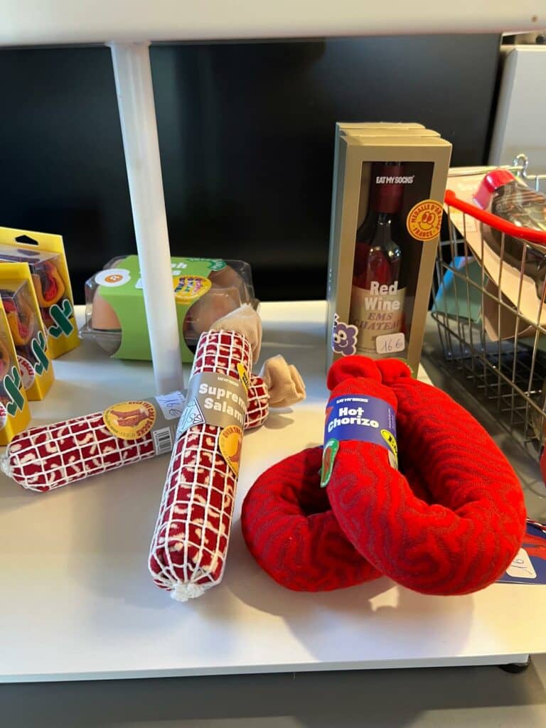 Eat My Socks Lignes Saucissons Chorizo Mont Saint Aignan Idées Cadeaux Noël chaussettes 8