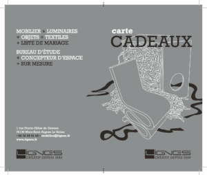 carte cadeau lignes grise